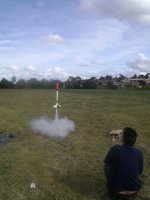 Pete's Semroc SLS Hustler lifts off
